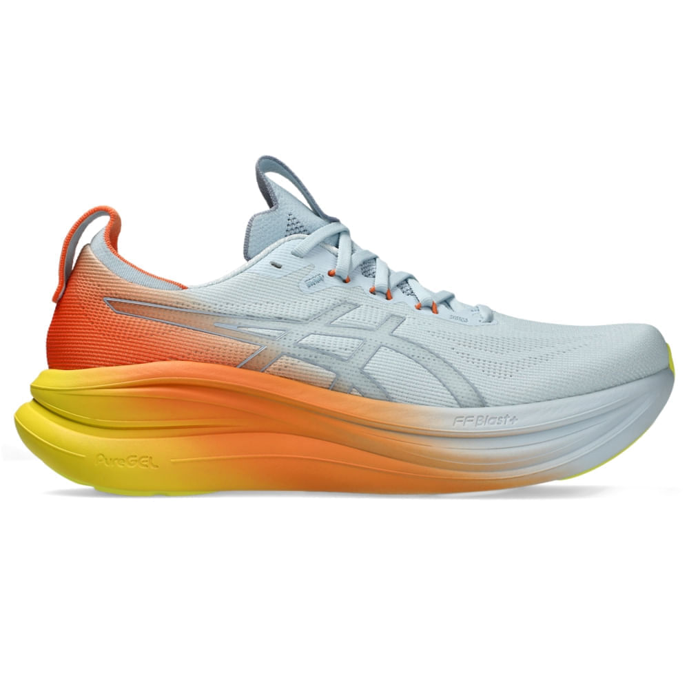Tênis ASICS GEL Nimbus 28 - Masculino - Azul/Laranja - tam: 38