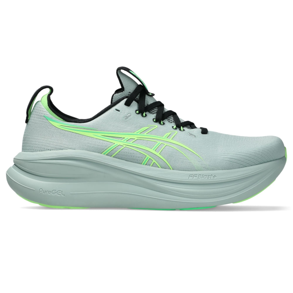 Tênis ASICS GEL Nimbus 28 - Masculino - Azul/Verde - tam: 39.5
