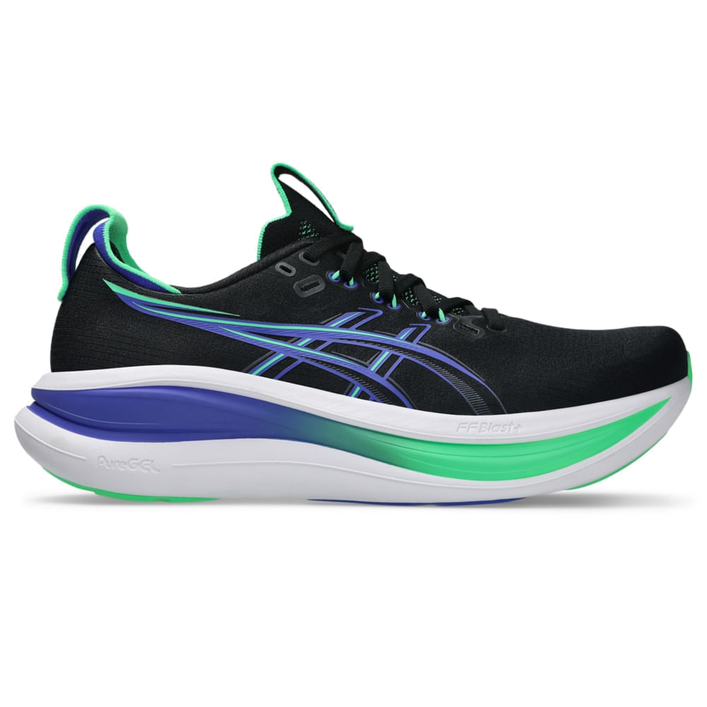 Tênis ASICS GEL Nimbus 28 - Masculino - Preto/Azul - tam: 42.5