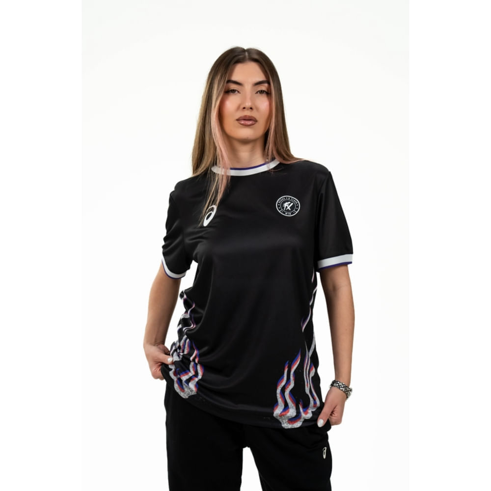 Camisa ASICS Fluxo W7M 26/27 S/ Patrocinio - Preto - tam: GG