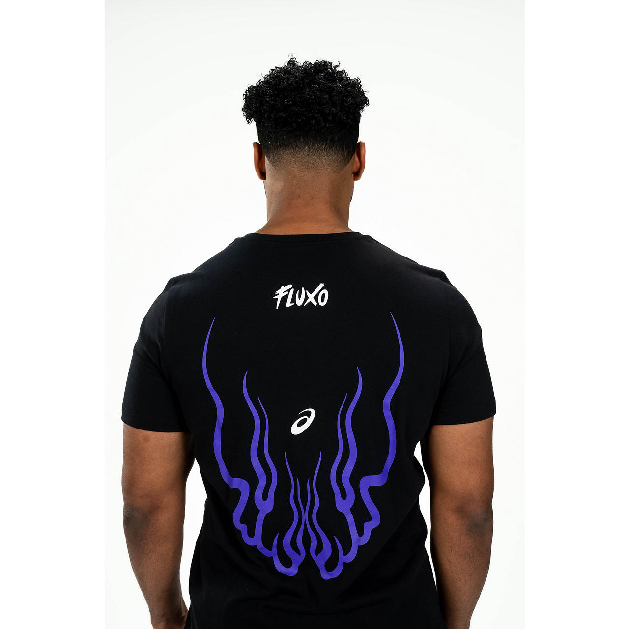 Camiseta ASICS Chama Fluxo W7M - Preto/Roxo - tam: P