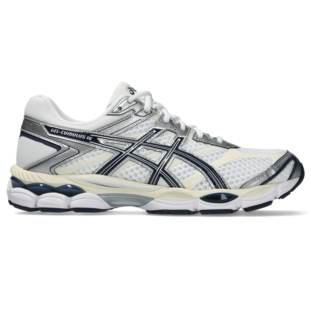 Tênis ASICS Gel Cumulus 16 - Branco/Azul - tam: 42.5