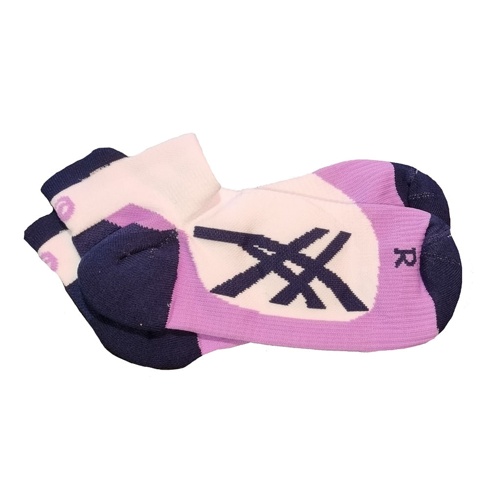 Meia ASICS Tech Single - Unissex - Branco com Azul e Lilás - tam: 39 ao 43 Menor preço em Meia ASICS Tech Single - Unissex - Branco com Azul e Lilás - tam: 39 ao 43