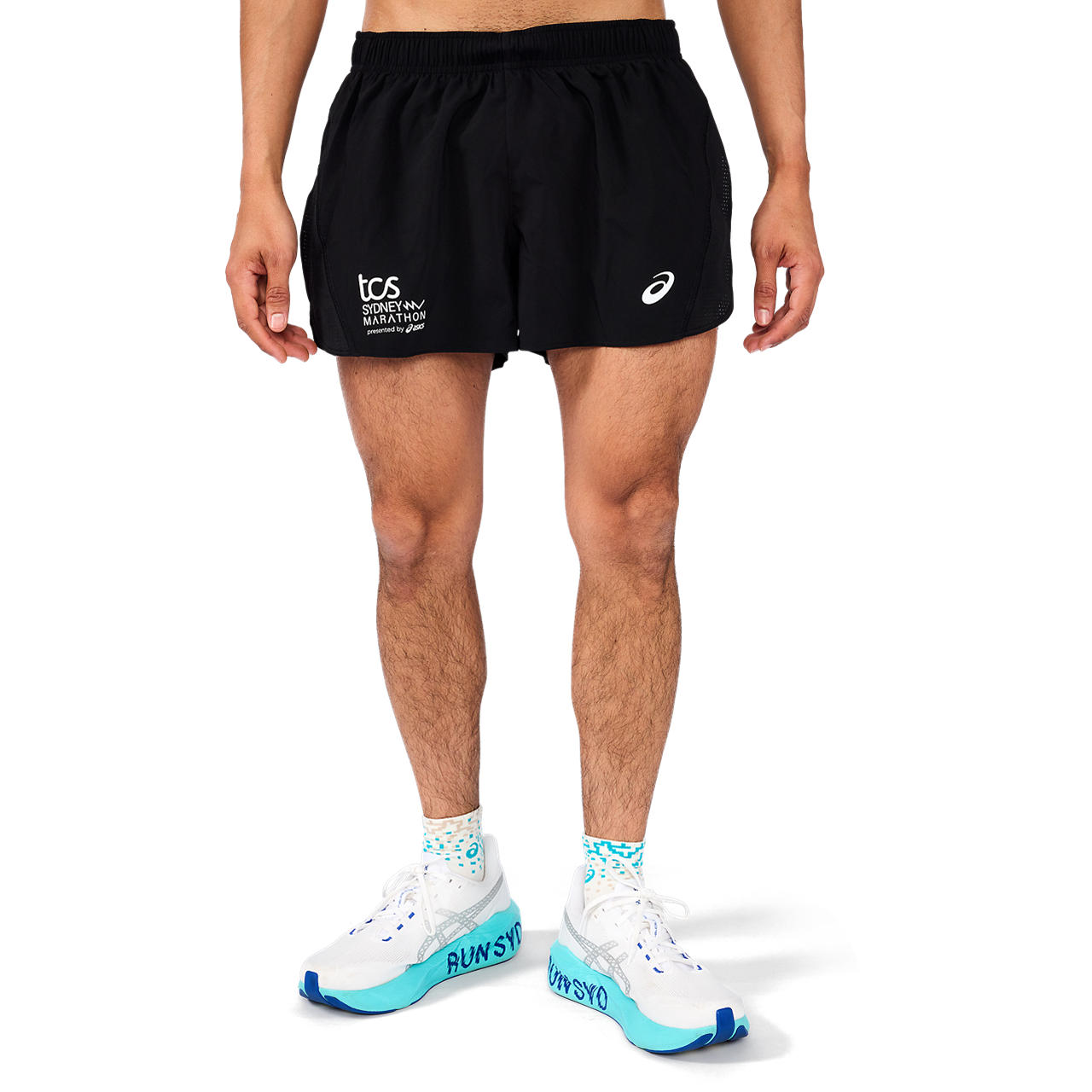 SM26 ASICS SILVER SPLIT SHORT - Preto - tam: G