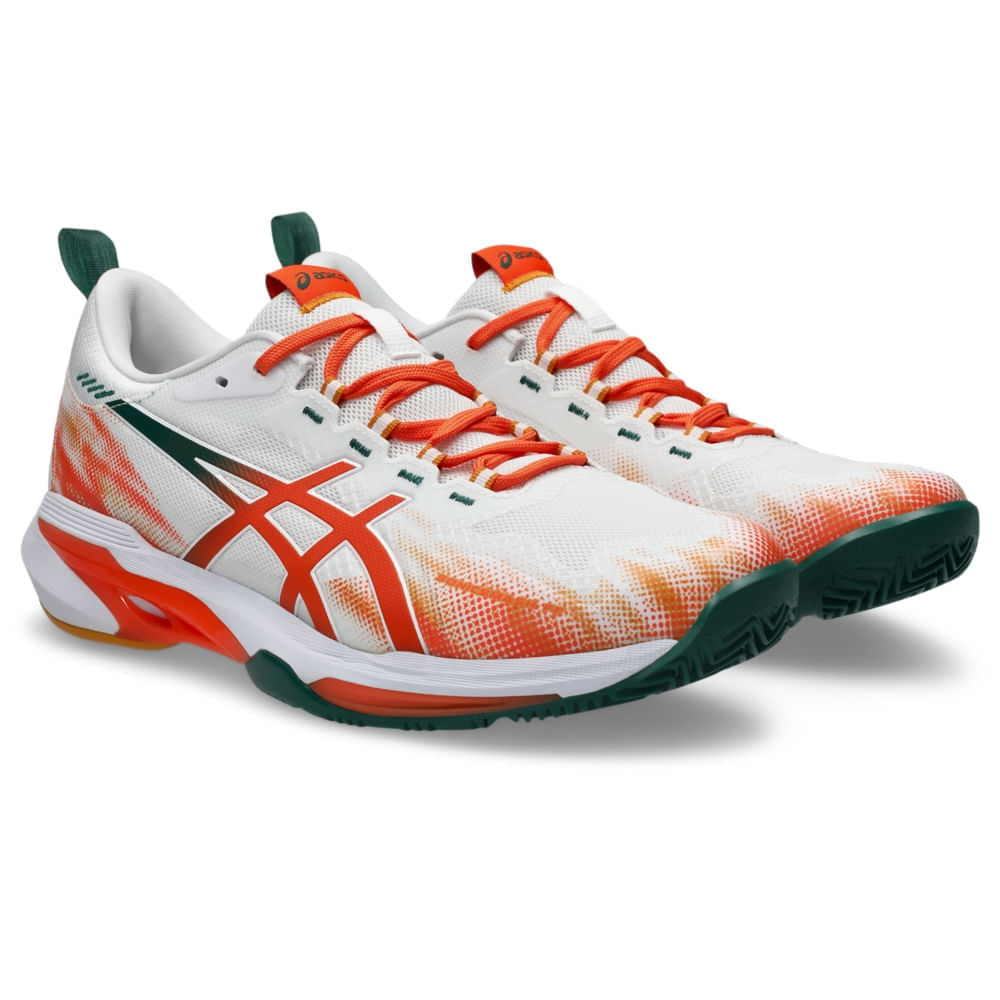 Tênis ASICS Sonicsmash FF - Masculino - Branco/Laranja - tam: 42.5 — foto 4