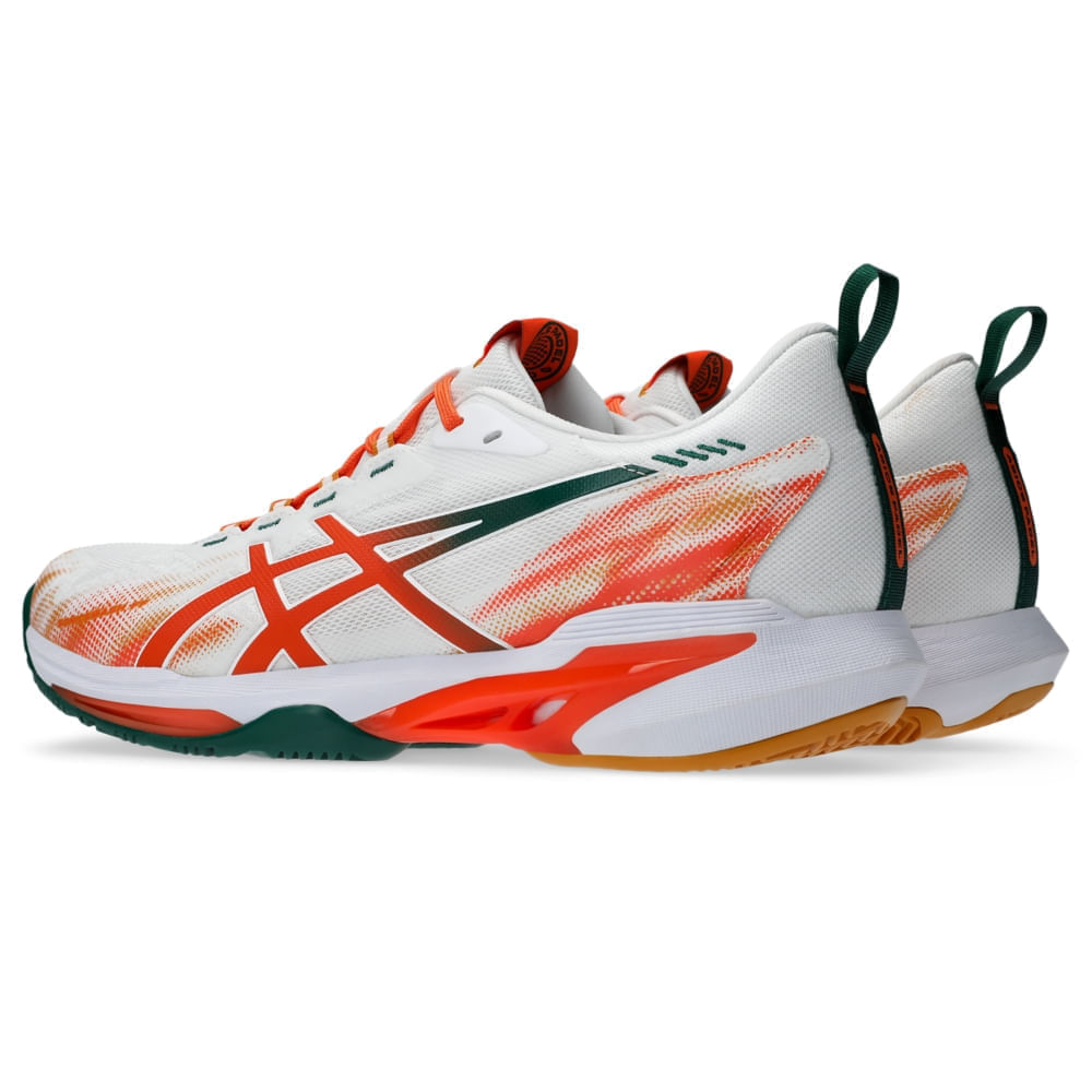 Tênis ASICS Sonicsmash FF - Masculino - Branco/Laranja - tam: 42.5 — foto 11