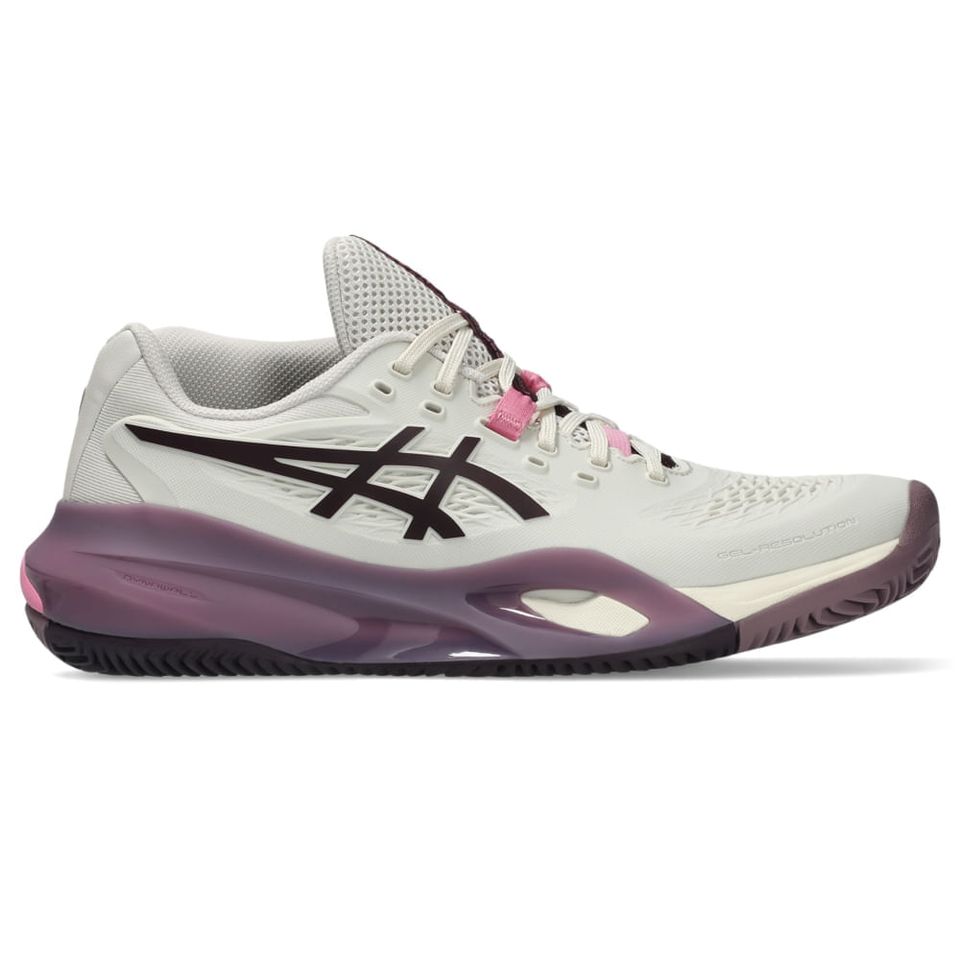 Tênis Asics Gel-Resolution X Saibro - Feminino - Bege/Roxo