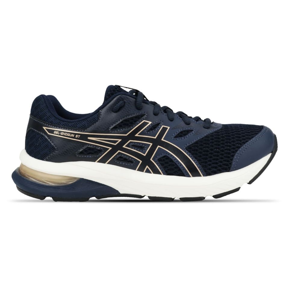 Tênis Asics Gel-Shogun St - Feminino - Azul/Dourado