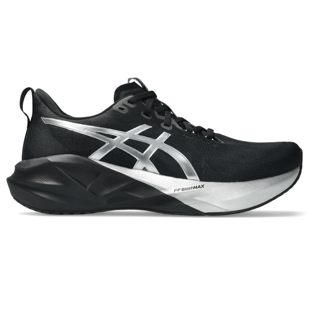 Tênis ASICS Novablast 5 Platinum - Masculino - Prata/Preto - tam: 42