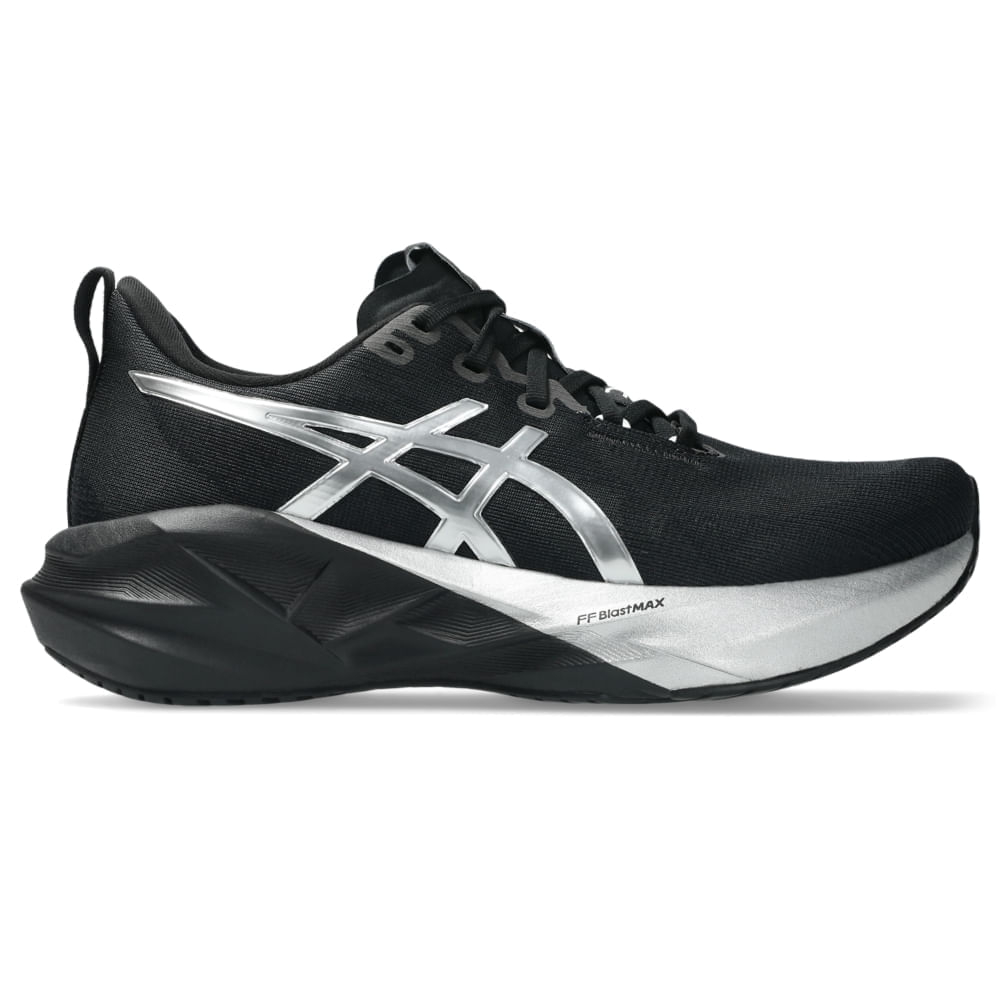 Tênis ASICS Novablast 5 Platinum - Feminino - Prata/Preto - tam: 37