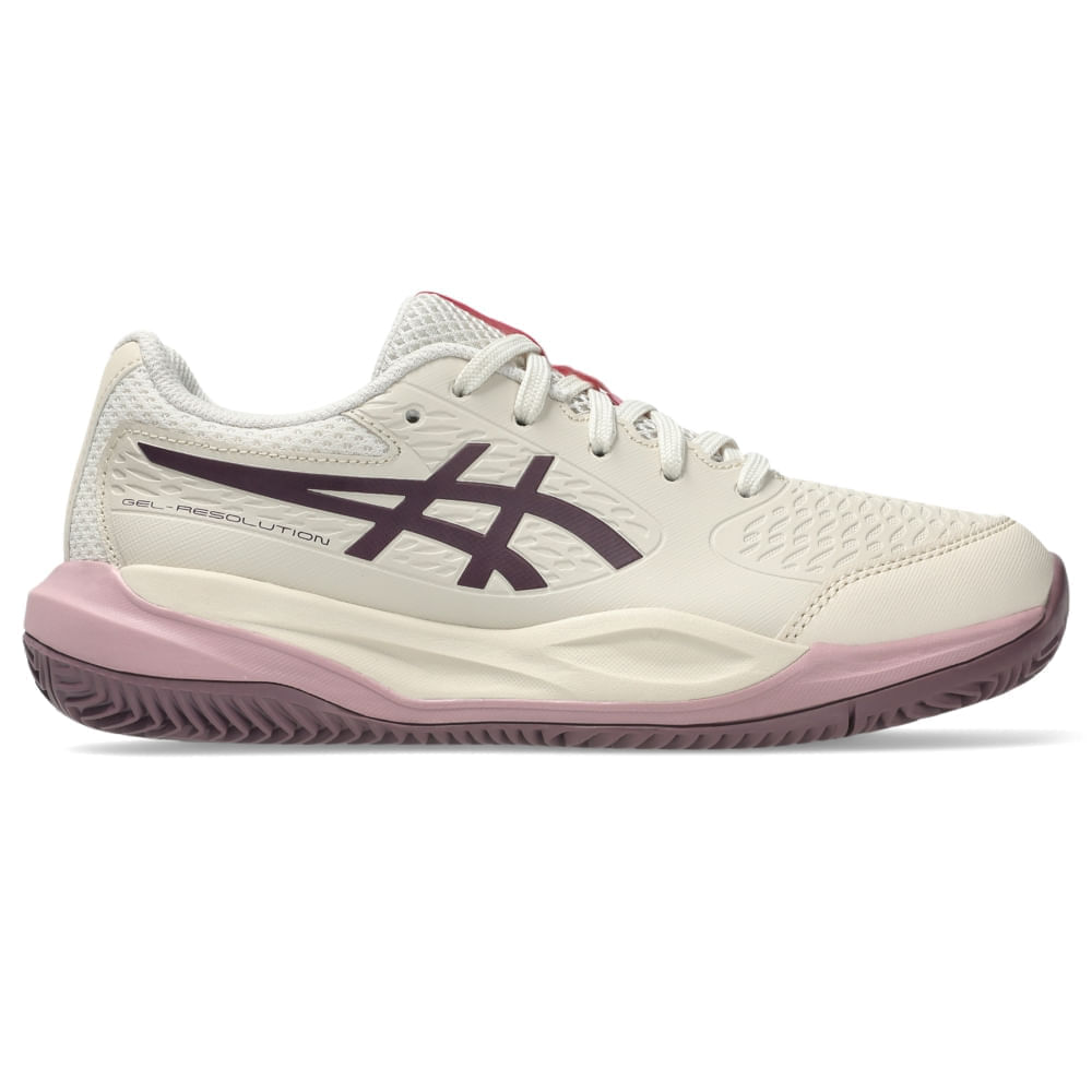 Tênis ASICS Gel-Resolution X Gs Saibro - Infantil - Bege/Roxo - tam: 32