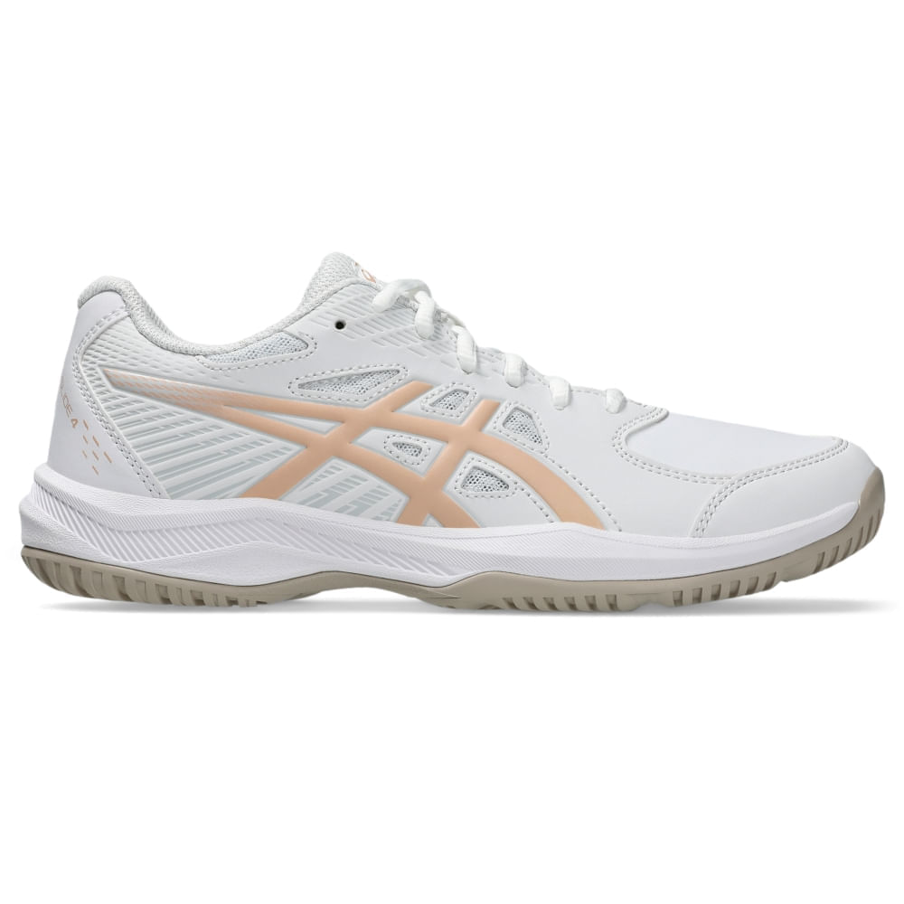 Tênis Asics Court Slide 4 - Feminino - Branco/Rosa — ASICS