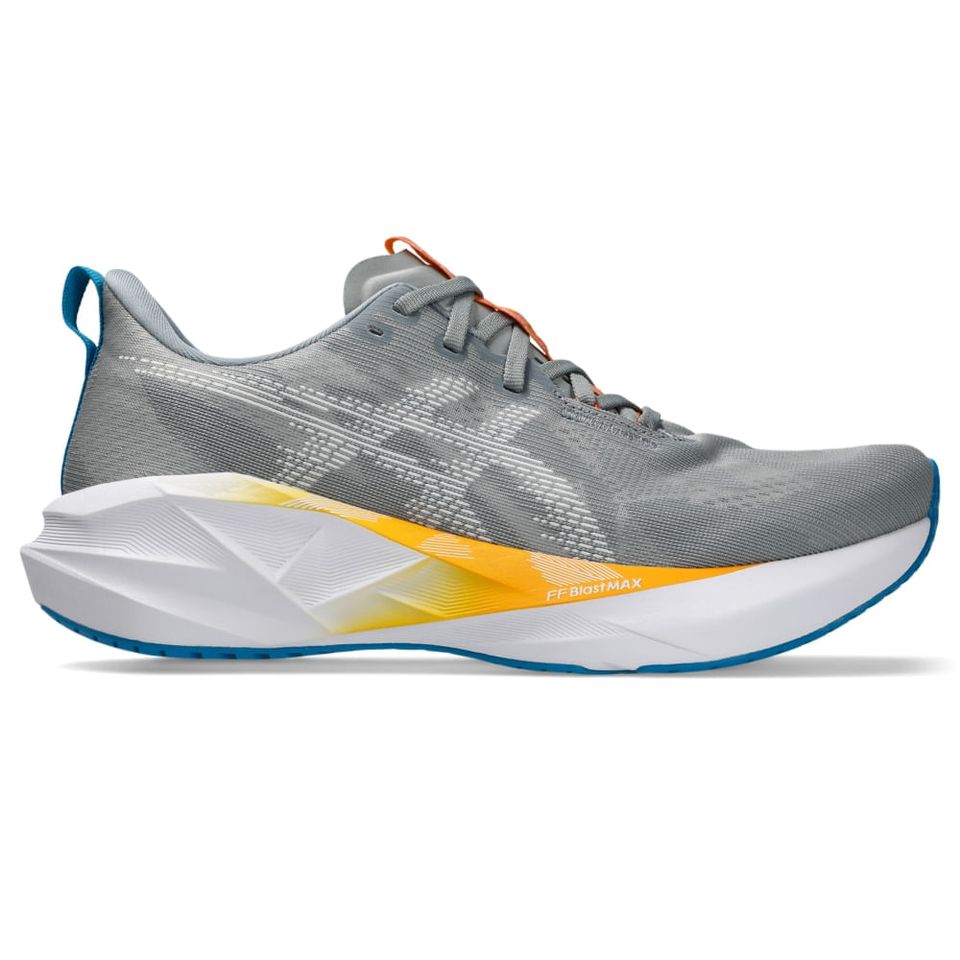 Tênis Asics Novablast 5 - Masculino - Cinza/Branco