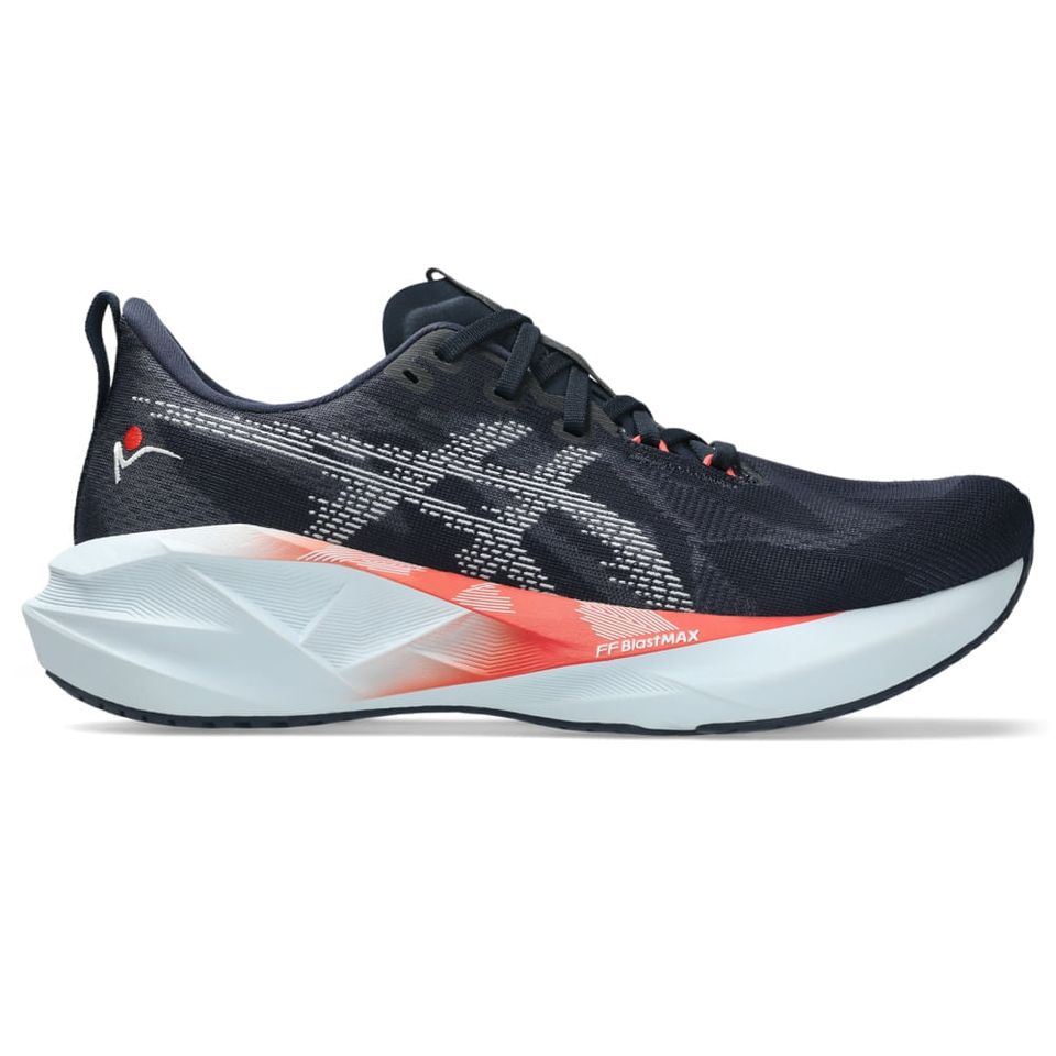 Tênis Asics Novablast 5 São Silvestre - Unissex - Azul/Branco