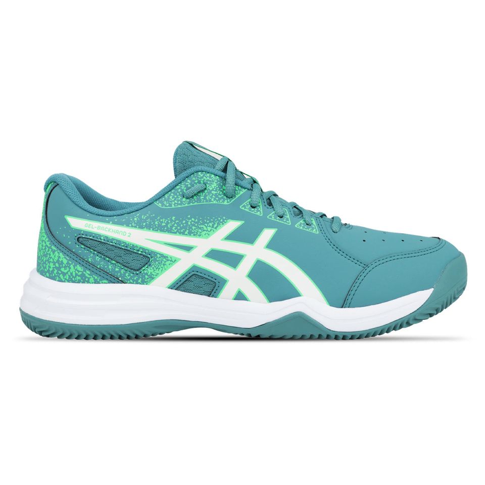 Tênis Asics Gel-Backhand 2 Saibro - Masculino - Azul/Verde