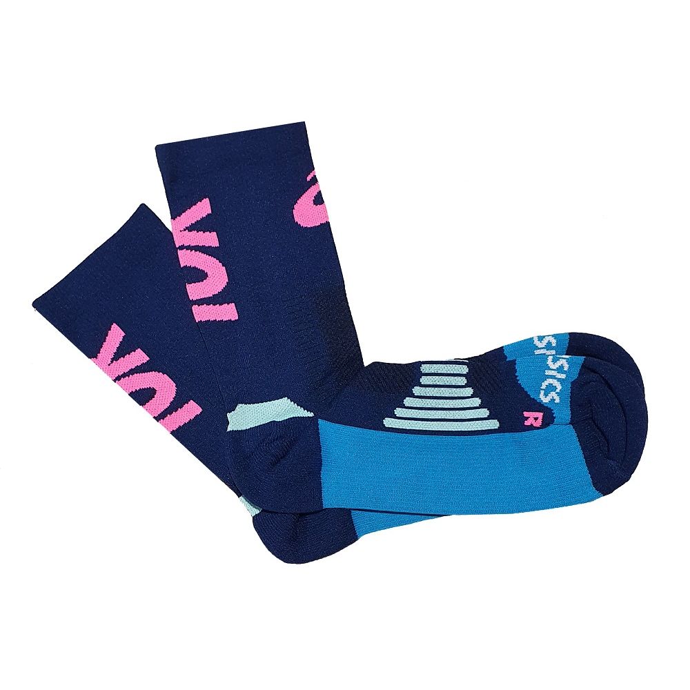 Meia ASICS – Unissex – Azul/Rosa