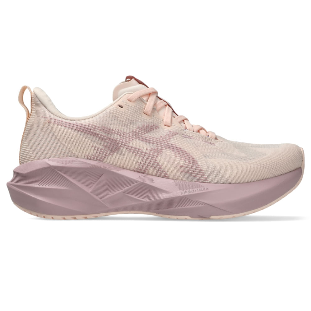 Tênis ASICS Novablast 5 - Feminino - Rosa/Bege - tam: 40