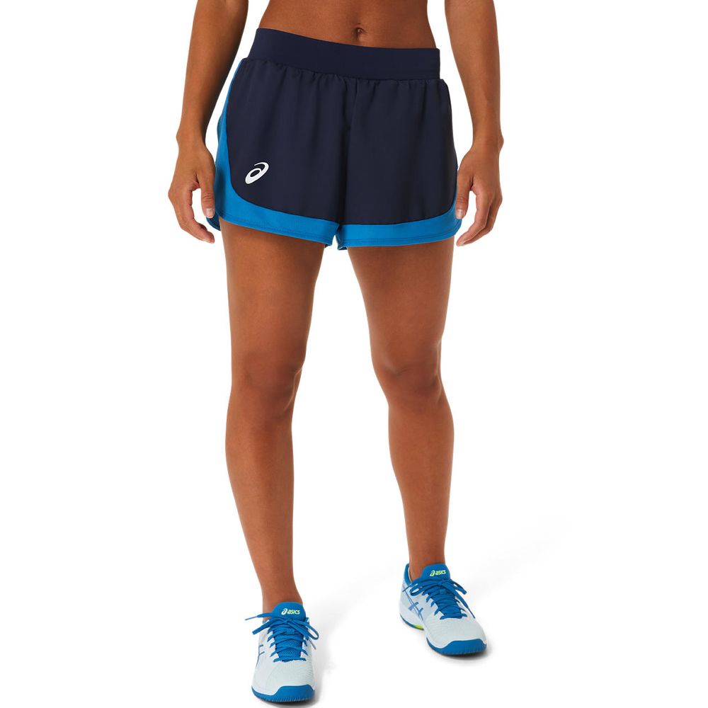 Short ASICS Match - Feminino - Azul Marinho