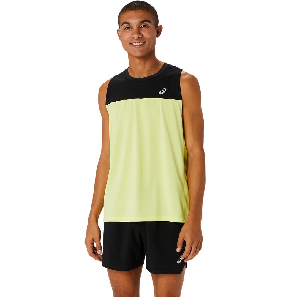 Camiseta Regata ASICS - Masculina - Preta e Amarela