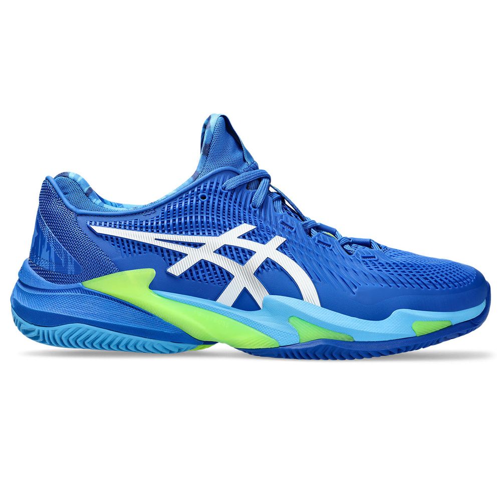 Tênis ASICS Court FF 3 Novak Clay - Masculino - Azul, Branco e Verde