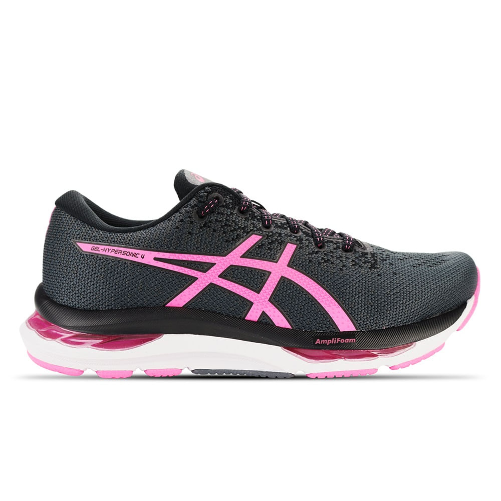 Tenis asics deals cinza e rosa