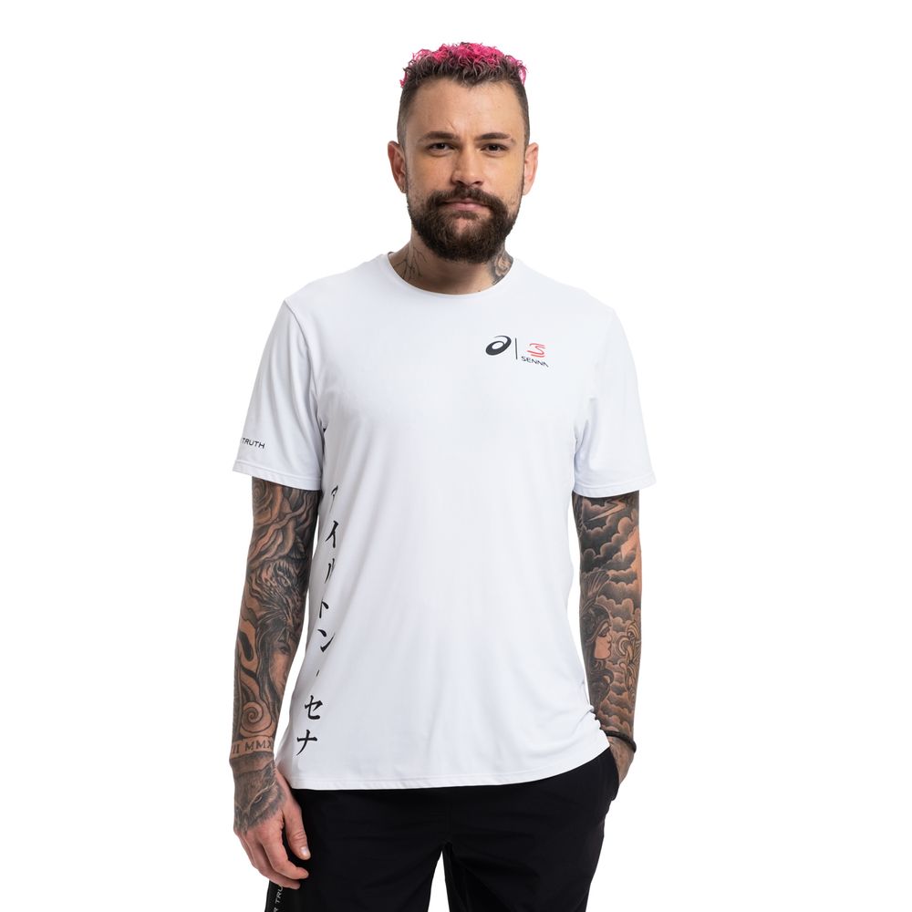 Camiseta ASICS Senna - Masculina - Branca