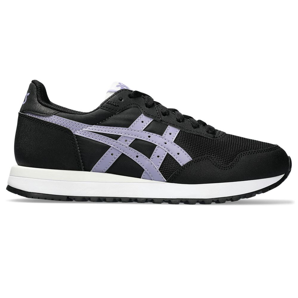 Tênis ASICS Tiger Runner II - Feminino - Preto com Lilás e Branco