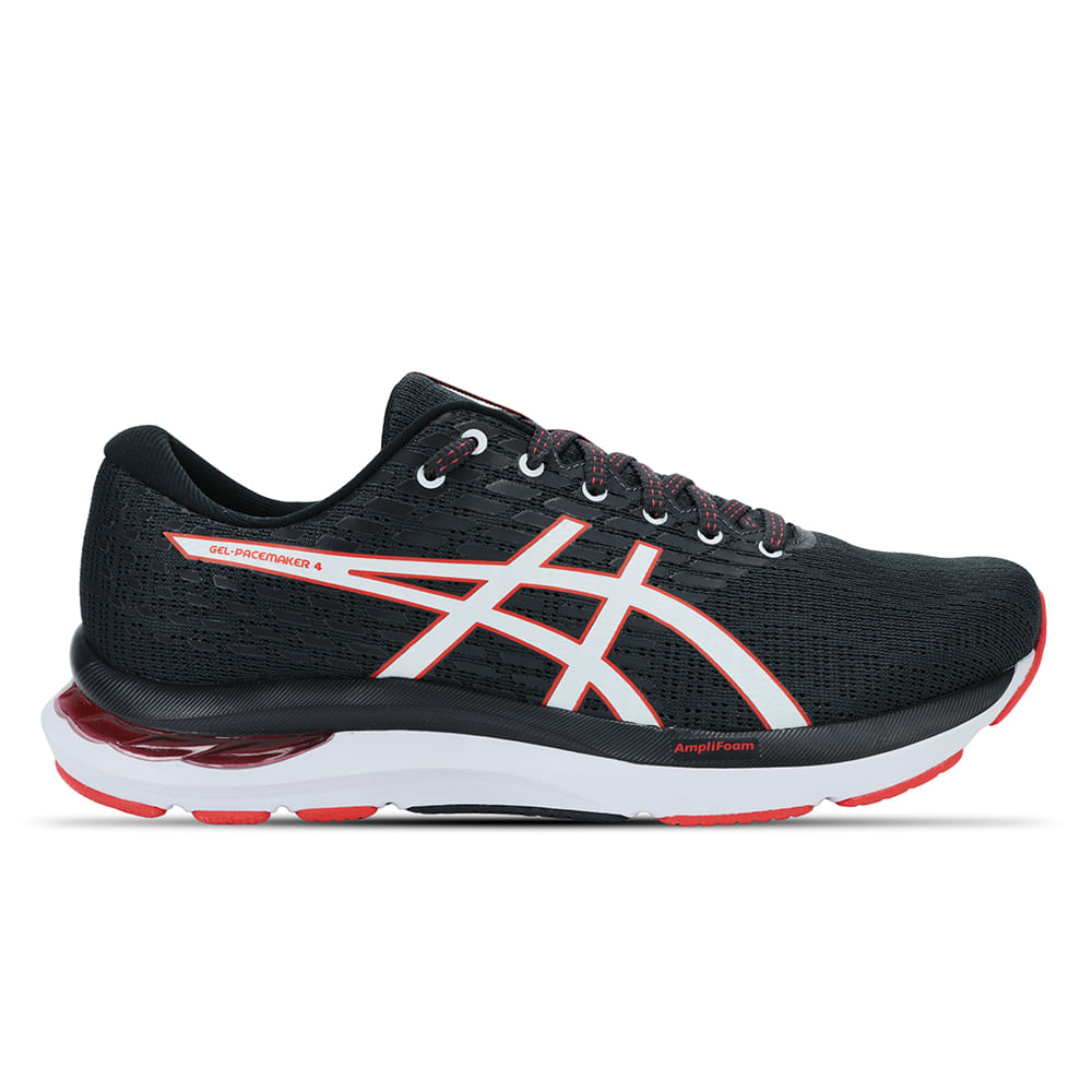 Tênis ASICS GEL-Pacemaker 4 - Masculino - Preto com Branco e Vermelho