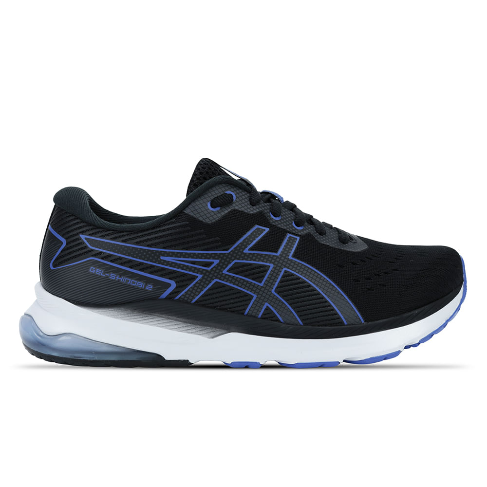 Tênis ASICS GEL-Shinobi 2 - Feminino - Preto com Cinza e Azul