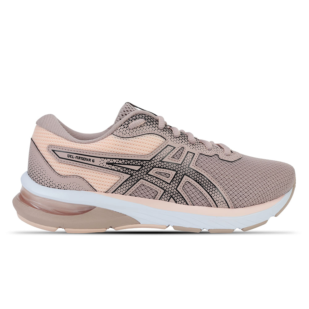 Tênis ASICS GEL-Nagoya 6 - Feminino - Rosa com Branco e Preto