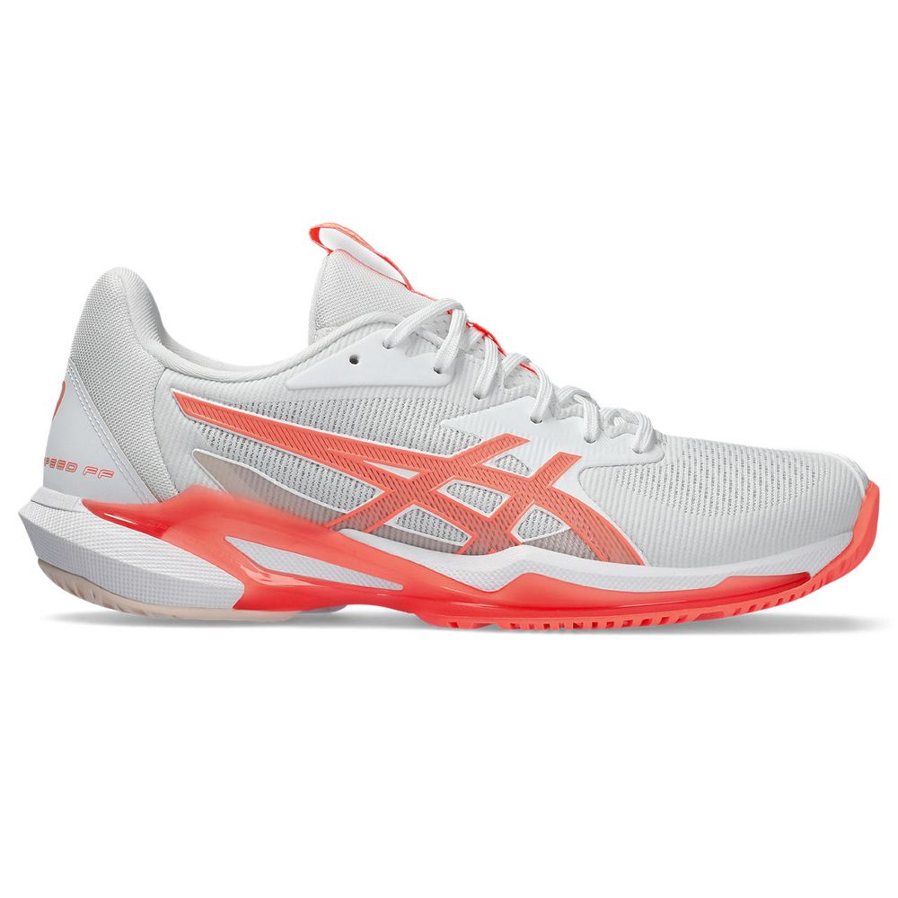 Tênis ASICS Solution Speed FF 3 - Feminino - Branco com Laranja