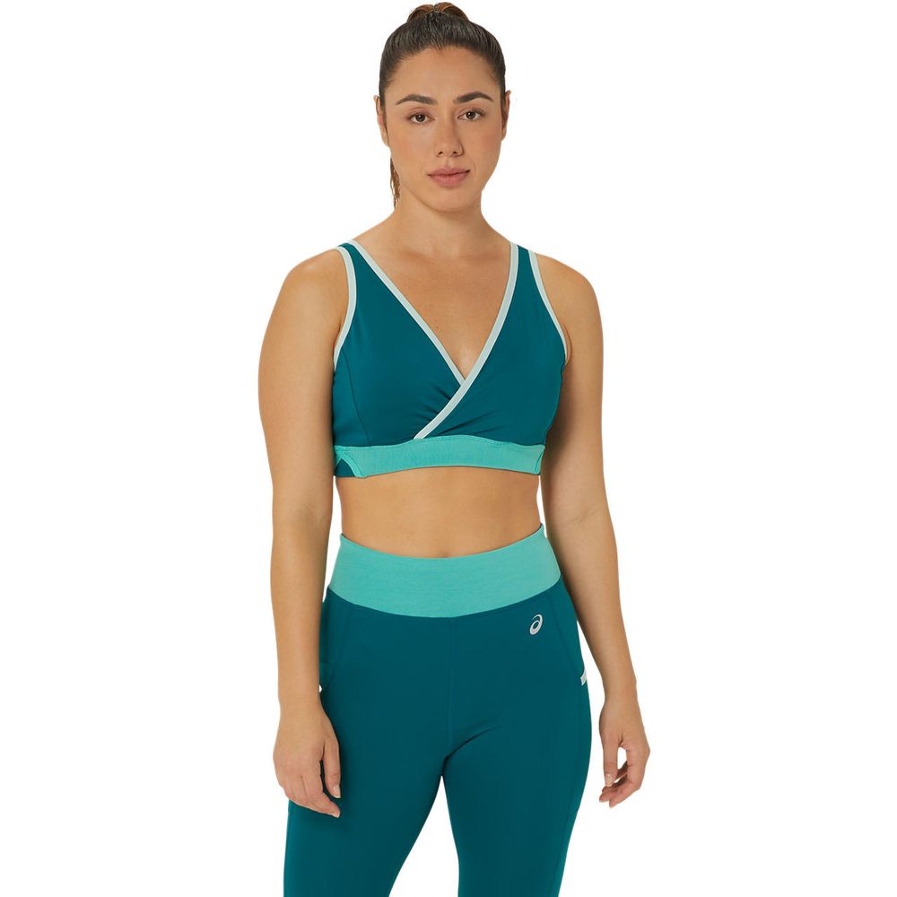 Top ASICS - Feminino - Verde com Turquesa