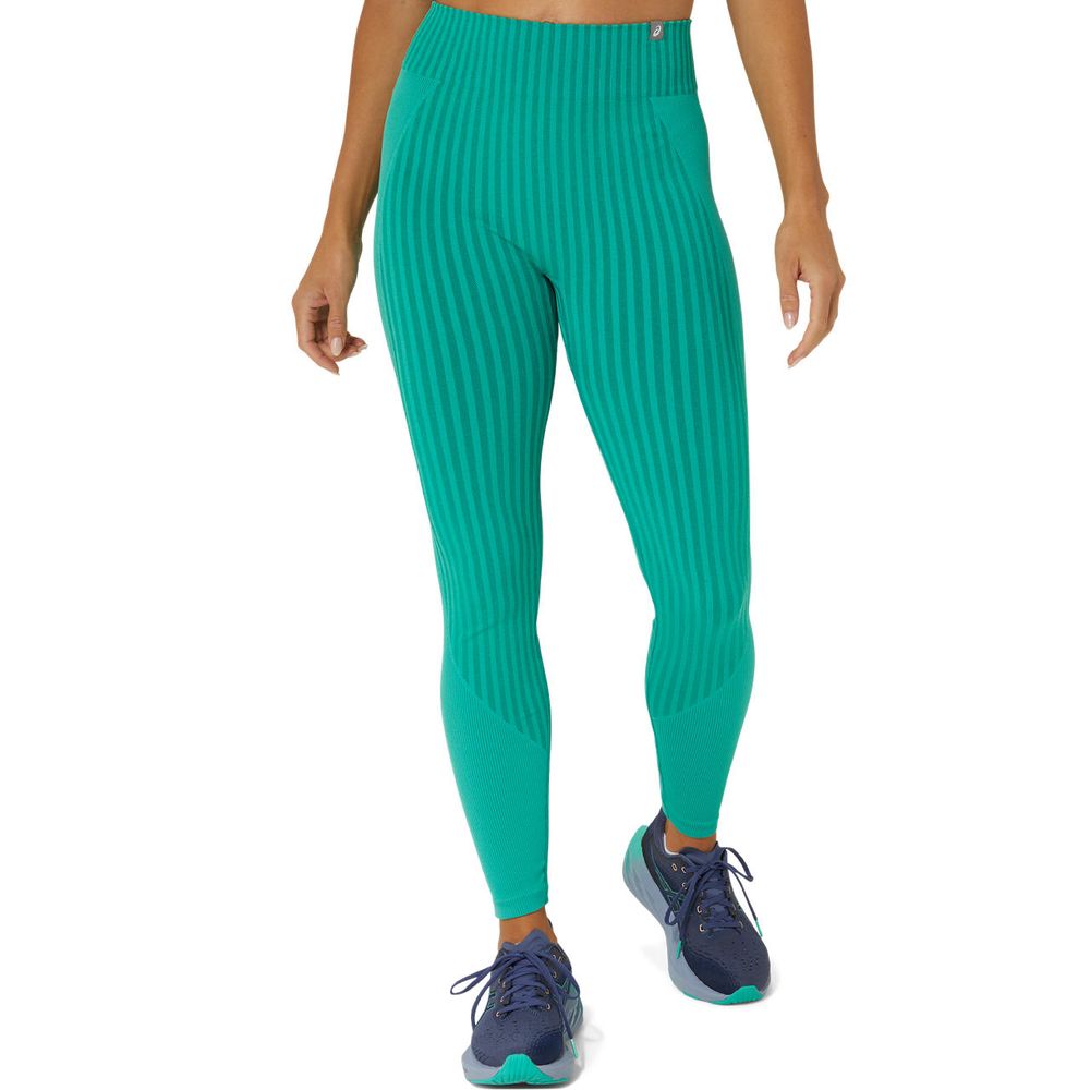 Calça Legging ASICS - Feminina - Verde com Cinza