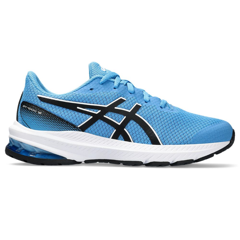 Tênis ASICS GT-1000 12 GS - Infantil - Azul e Preto com Branco