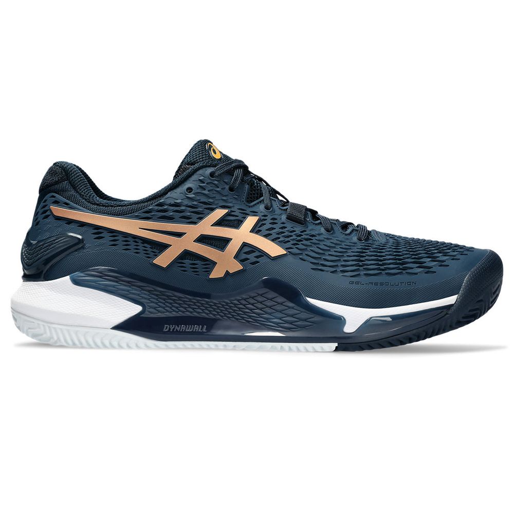 Tênis ASICS GEL-Resolution 9 Clay - Masculino - Azul Marinho com Laranja