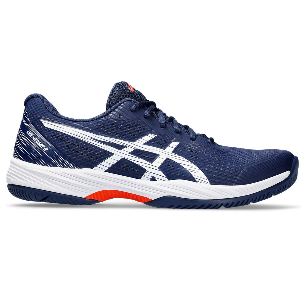 Tênis ASICS GEL-Game 9 - Masculino - Azul Marinho com Branco e Vermelho