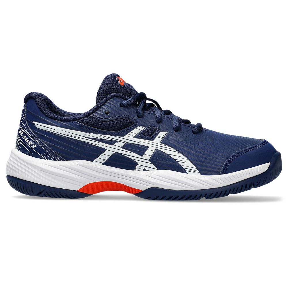 Tênis ASICS GEL-Game 9 GS - Infantil - Azul Marinho com Branco e Vermelho