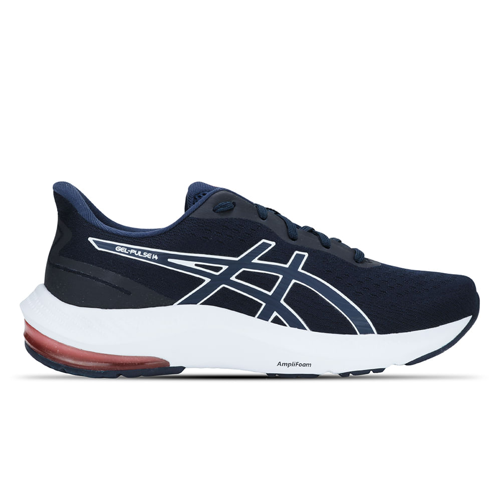 Tênis ASICS GEL-Pulse 14 - Masculino - Azul Marinho com Branco e Vermelho