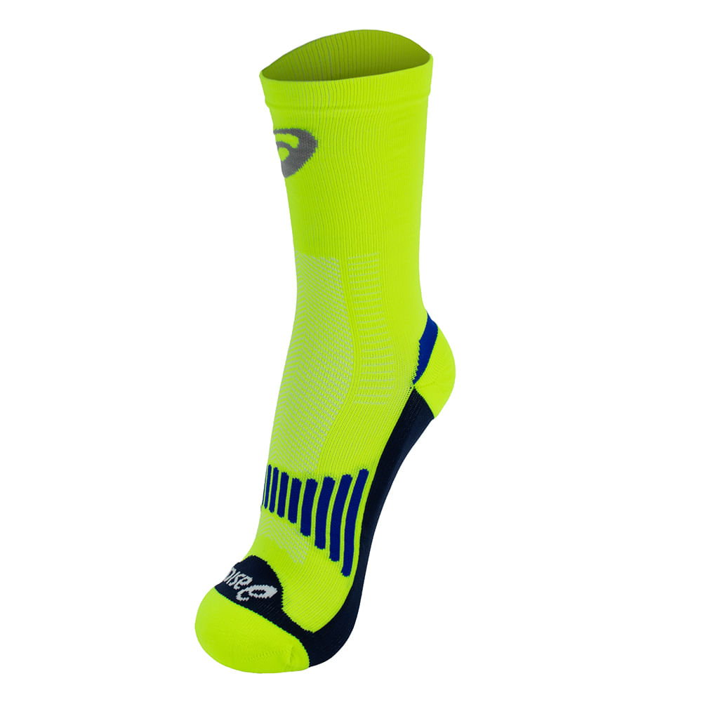 Meia ASICS - Unissex - Amarelo/Azul - tam: 34/38