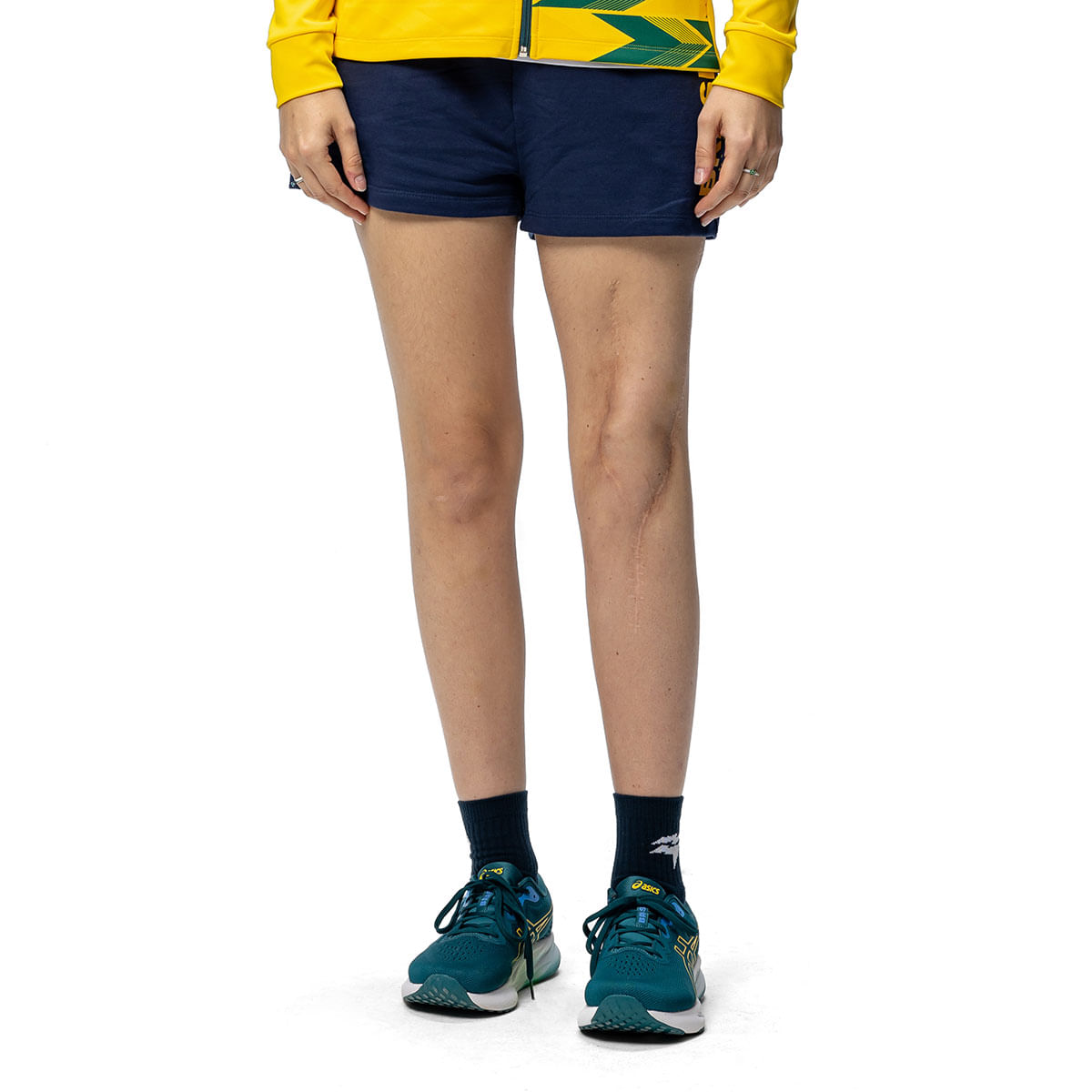 Bermuda Moletom ASICS CPB Oficial - Unissex - Azul - tam: PP