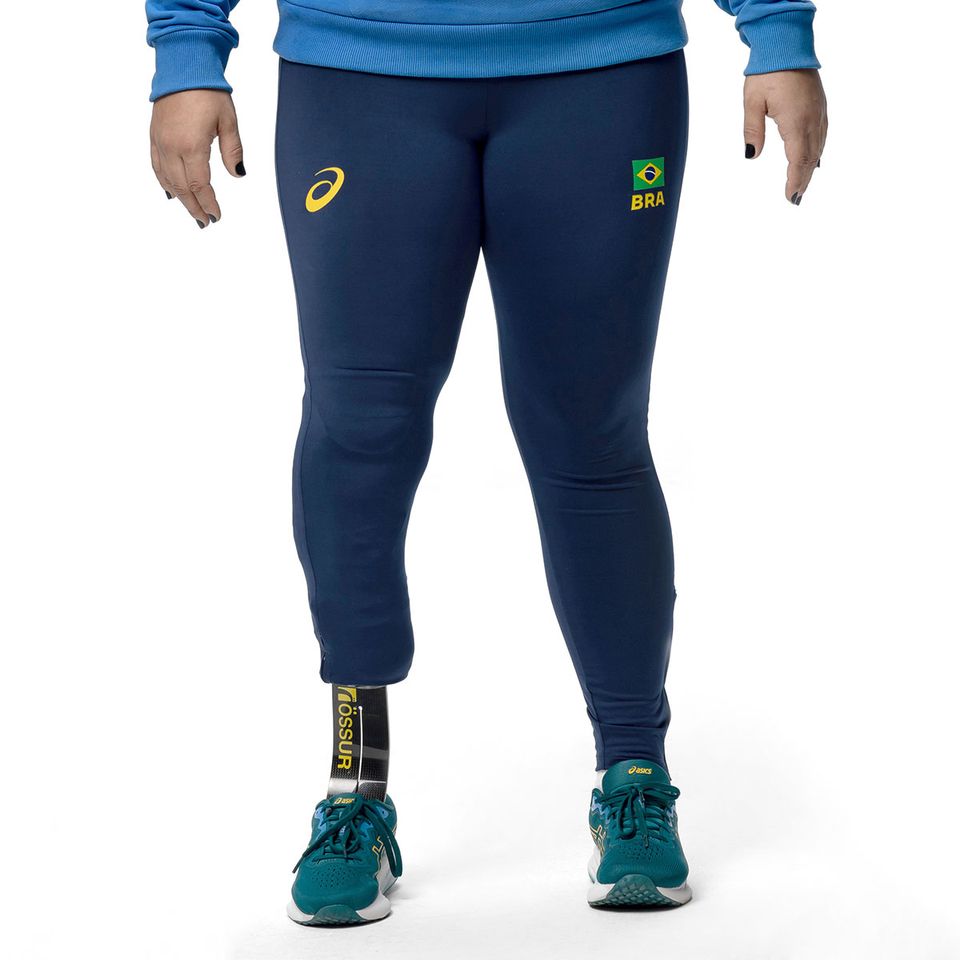 Calça Legging de Compressão Asics Cpb Oficial  - Unissex - Azul